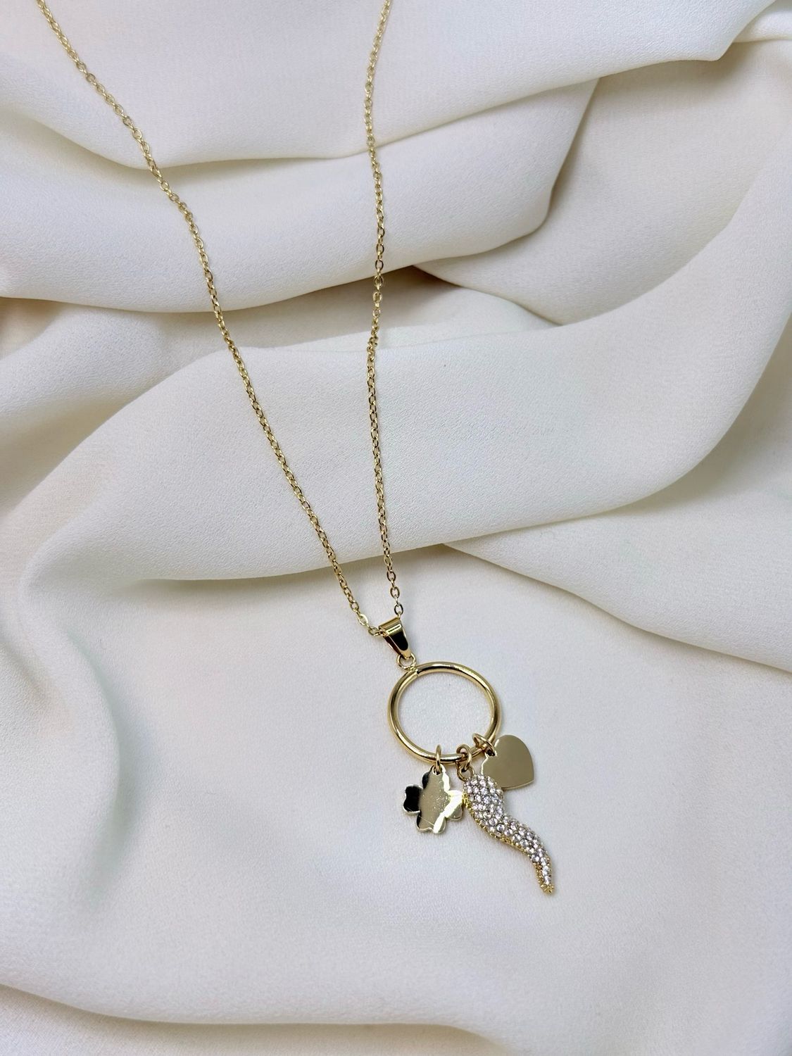 Collana charms peperoncino gold