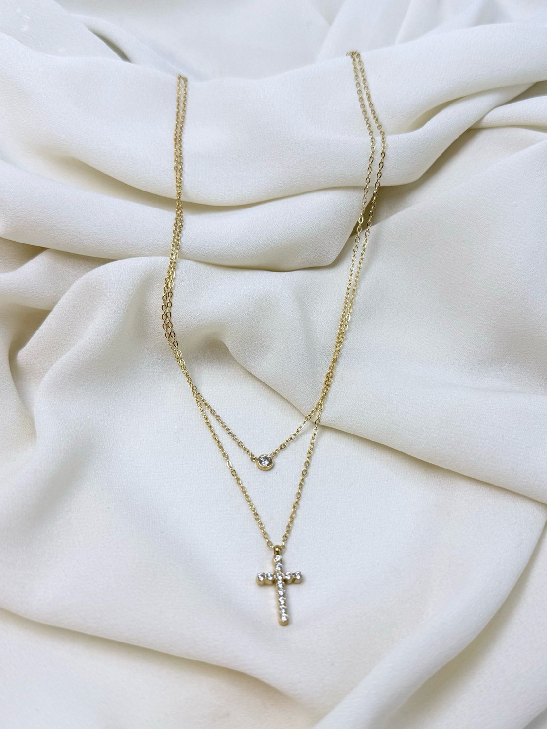 Collana croce luce Gold