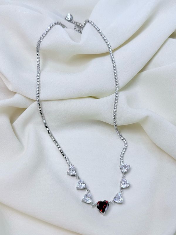 Collana tennis love silver