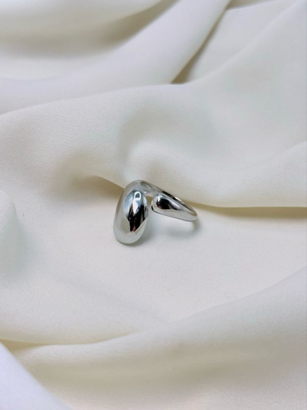 Anello bold contrarier silver