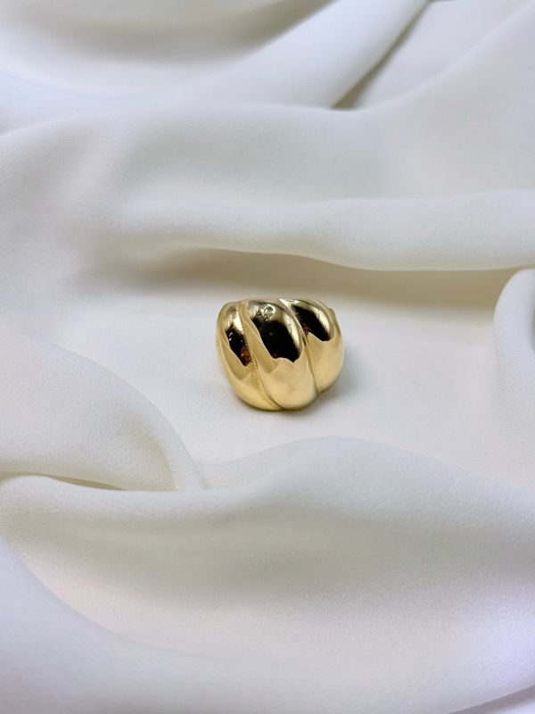 Anello big croissant Gold