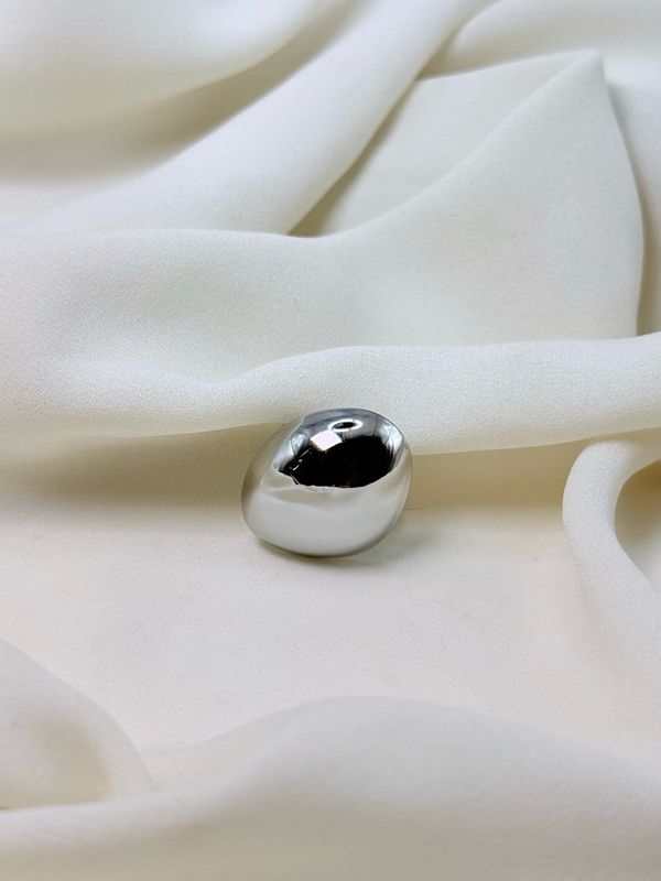 Anello bombo oval silver