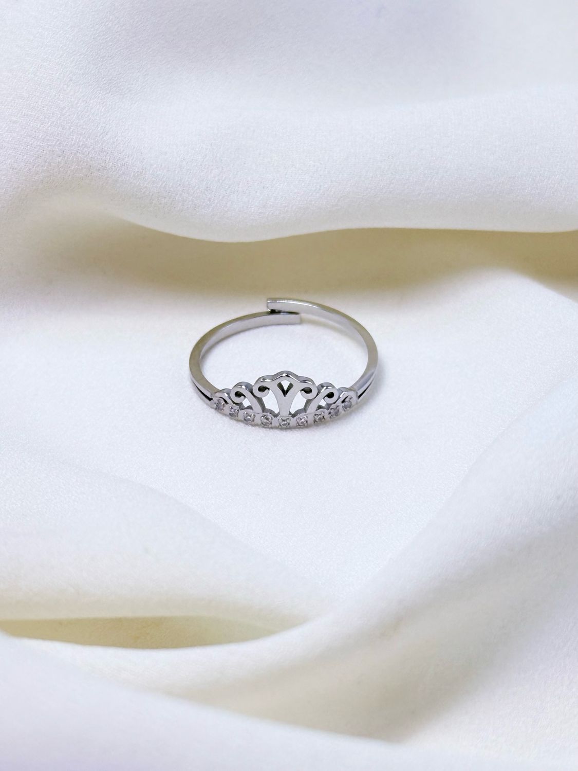 Anello corona silver