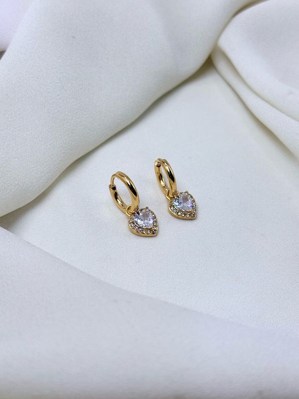 Orecchini mini love white gold