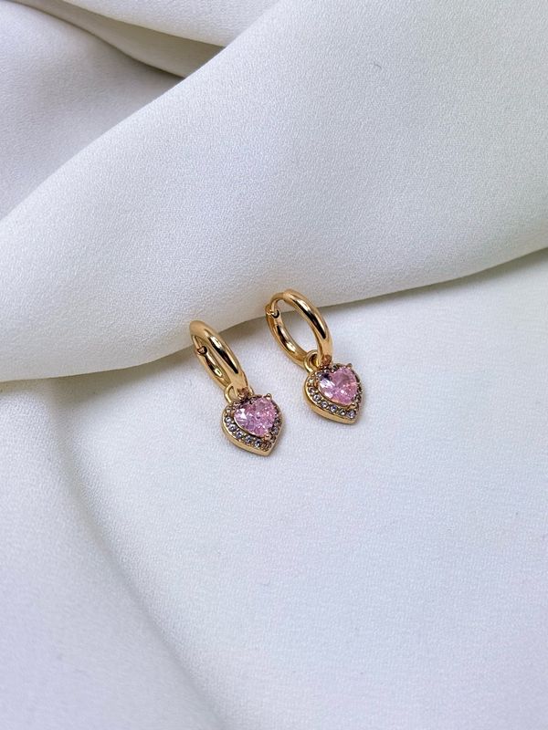 Orecchini mini love rosa gold