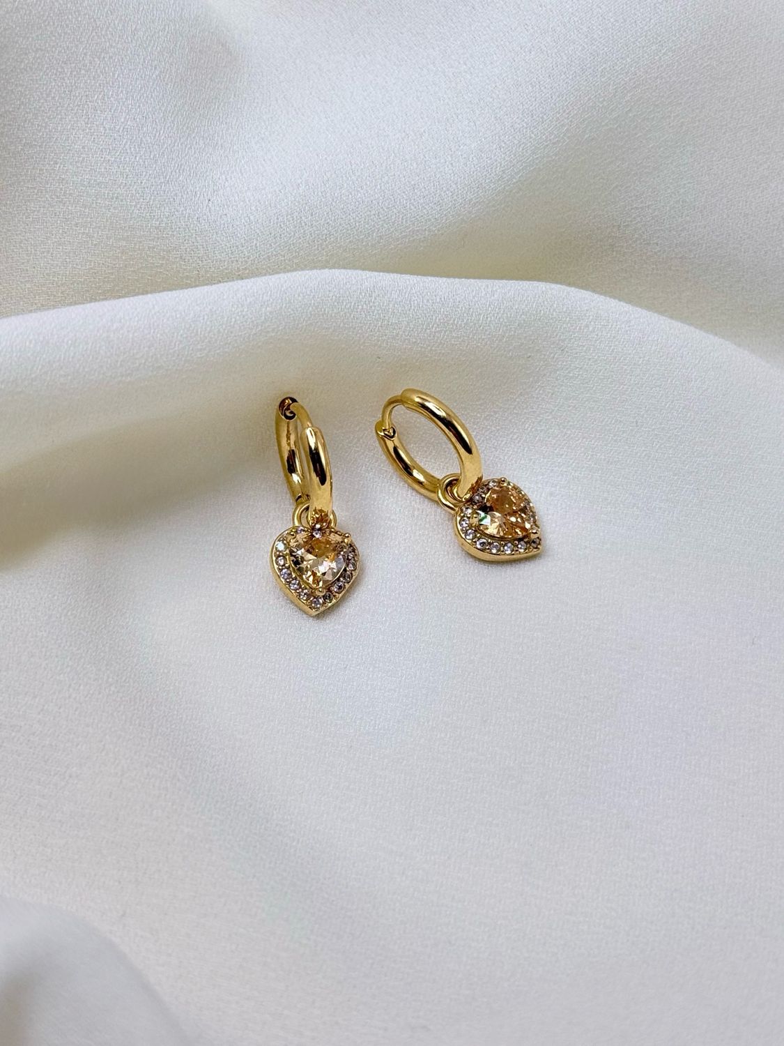 Orecchini mini love champagne Gold