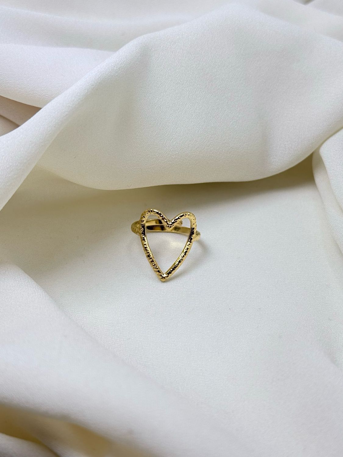 Anello cuore minimal gold