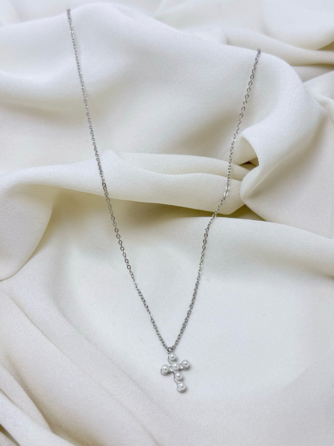 Collana baby croce silver