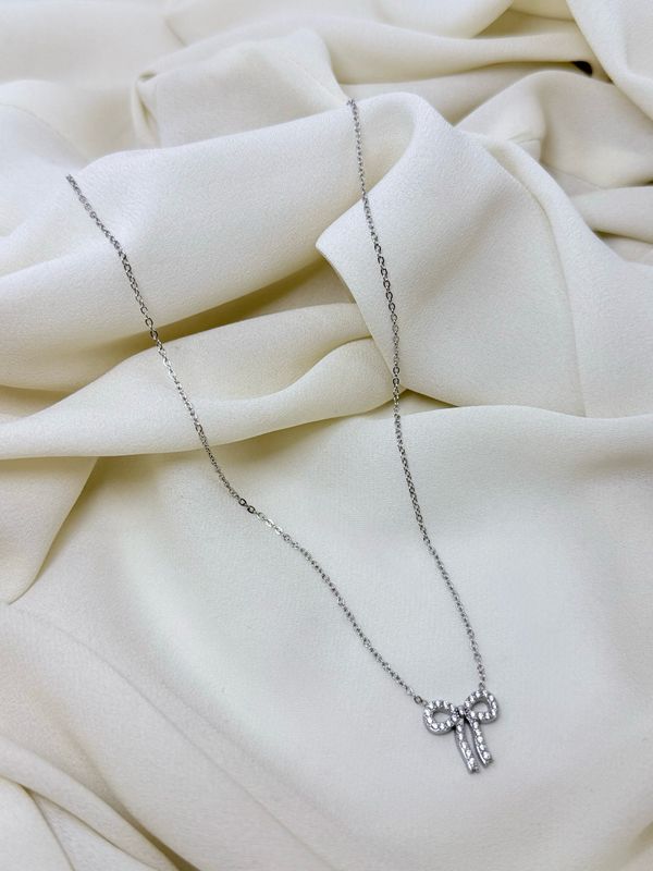 Collana baby fiocco silver