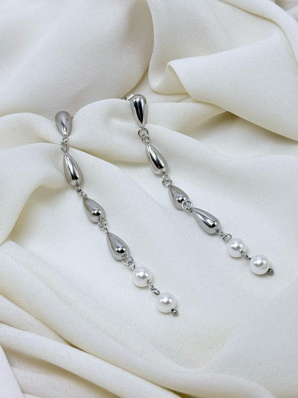 Orecchini perla pendol silver