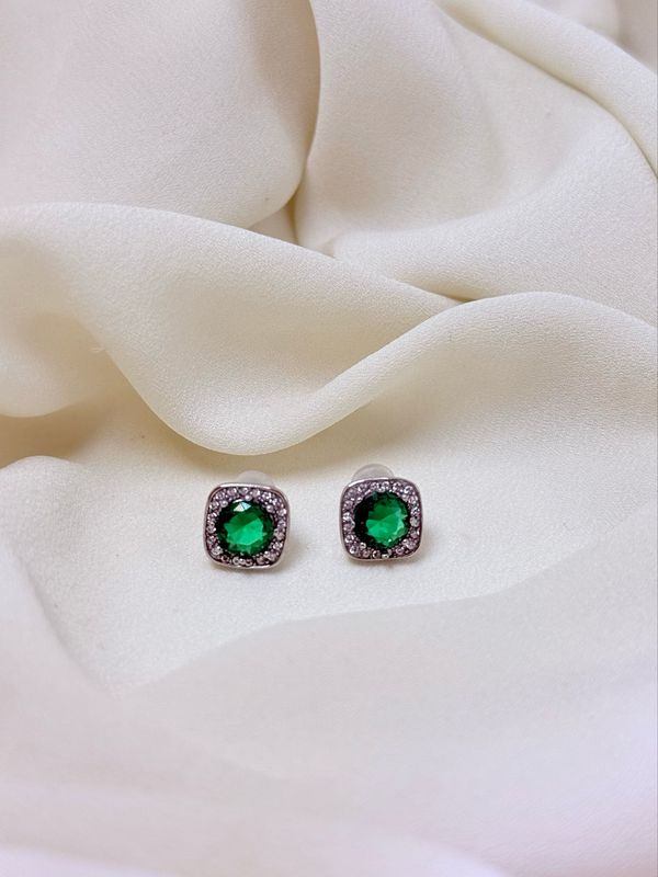 Orecchini mochi verde silver