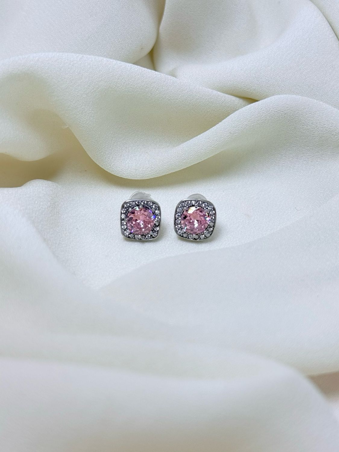 Orecchini mochi pink silver