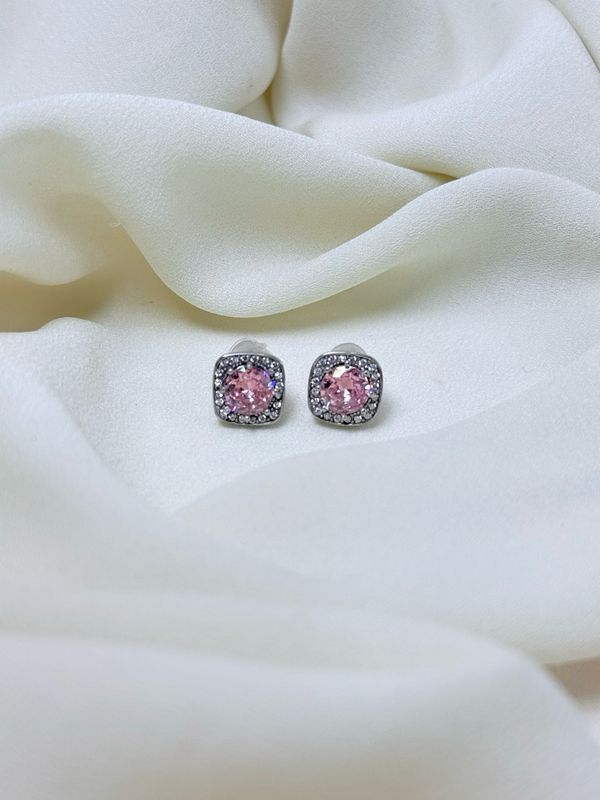 Orecchini mochi pink silver