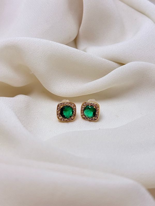 Orecchini mochi verde Gold