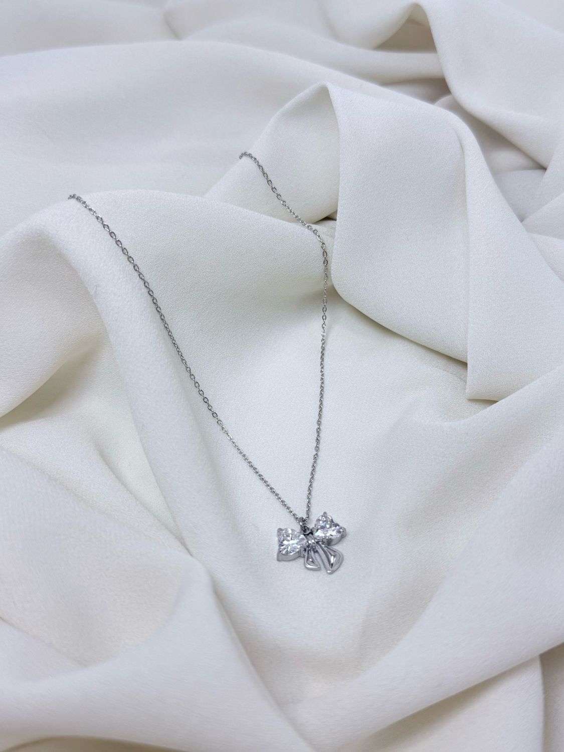 Collana fiocco silver