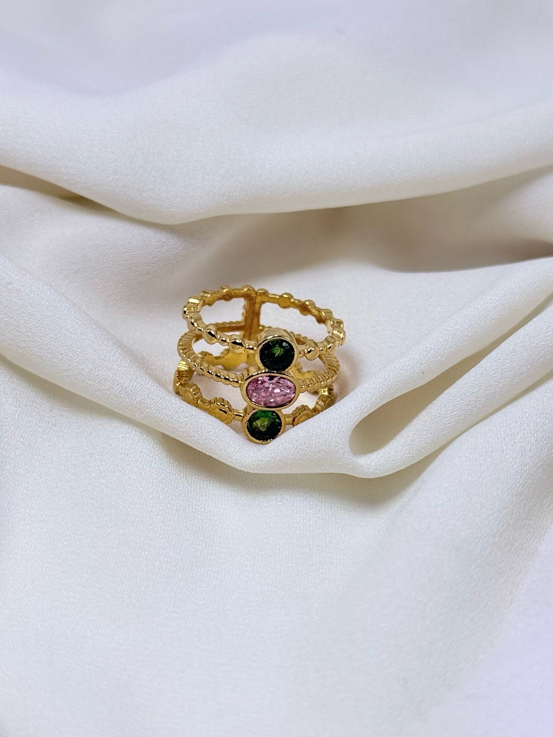 Anello forest verde/rosa