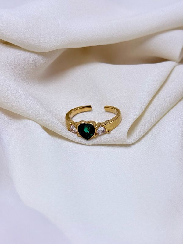 Anello green love gold