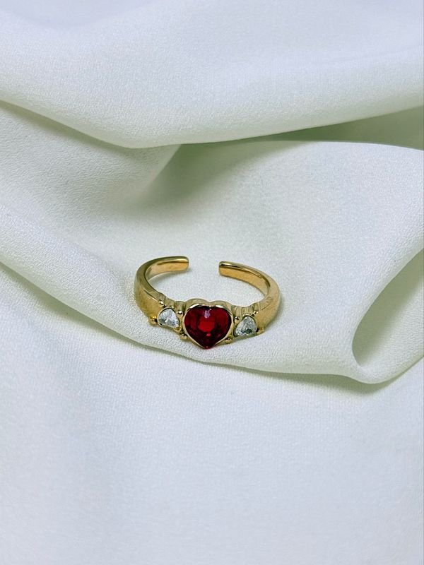 Anello love red gold