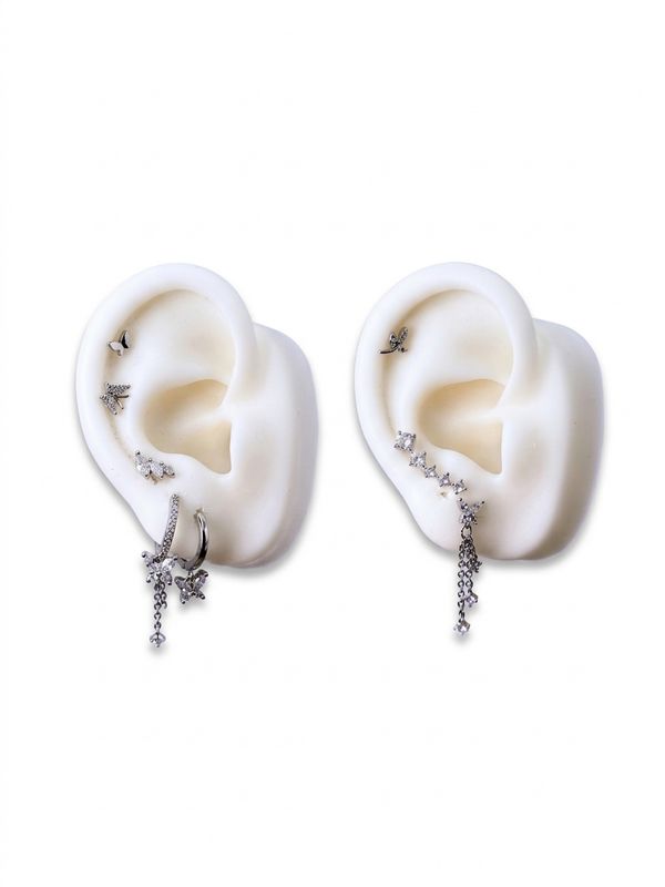 Combo butterfly silver ( 8pz)