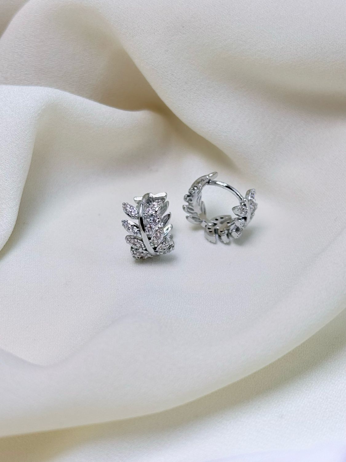 Hoop fogliolina big silver