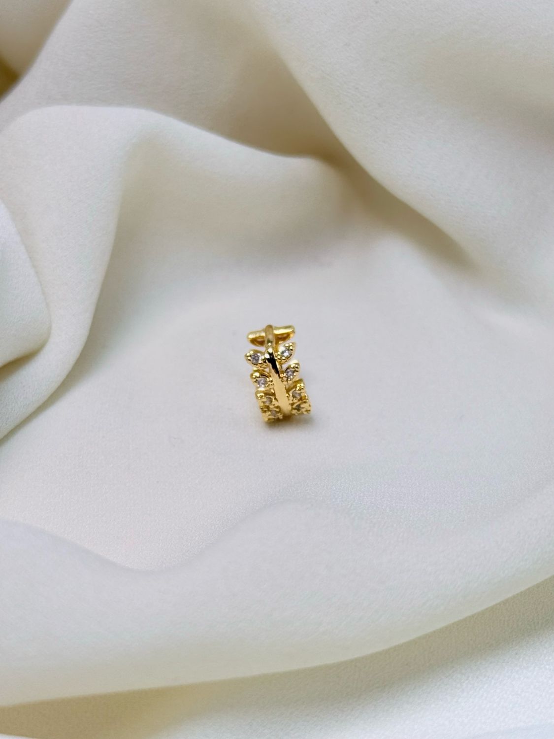 Hoop micro fogliolina gold