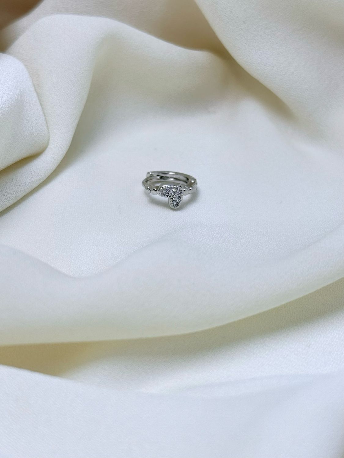 Hoop micro love silver