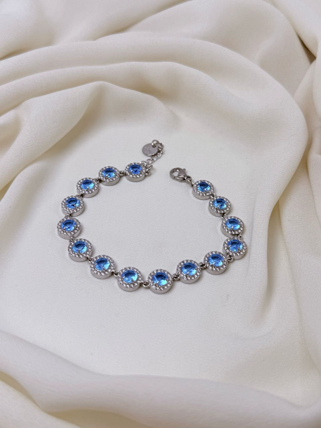 Bracciale Glam ice blu silver