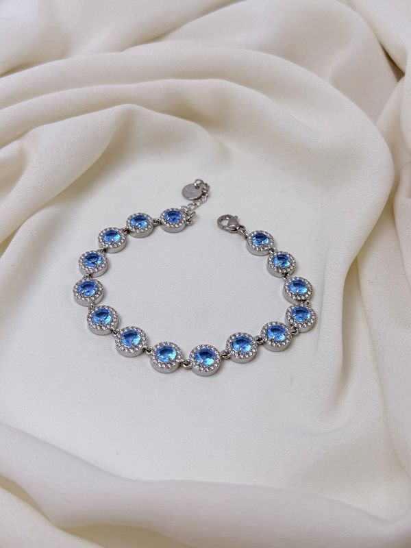 Bracciale Glam ice blu silver