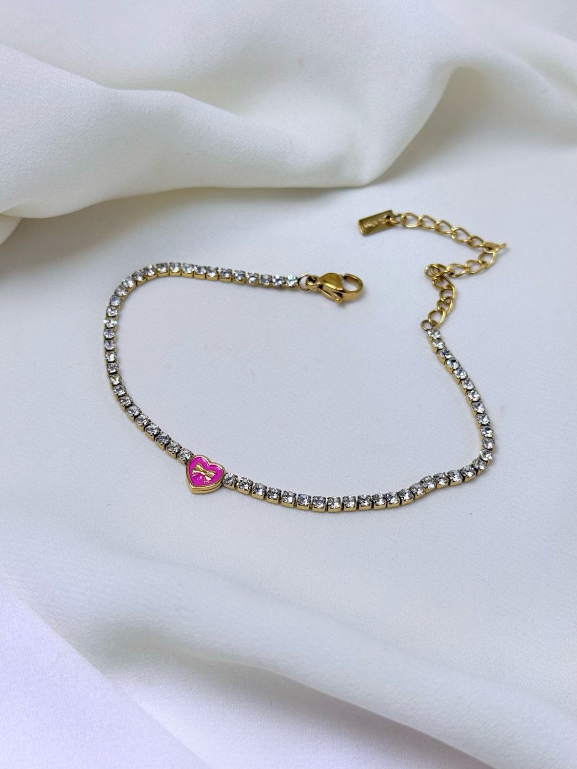 Bracciale tennis fiocchetto