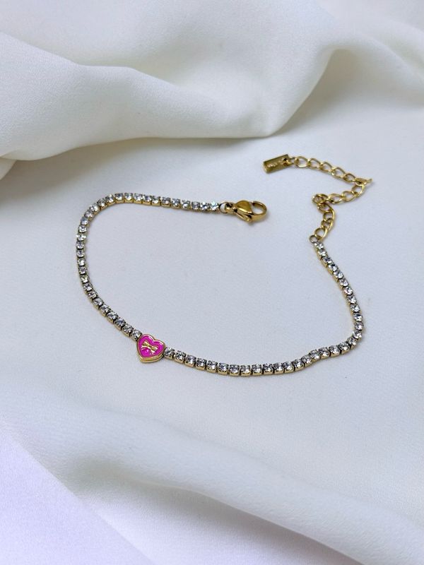 Bracciale tennis fiocchetto