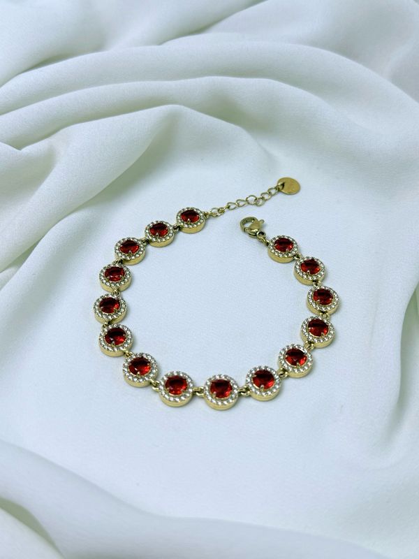 Bracciale Glam rosso gold