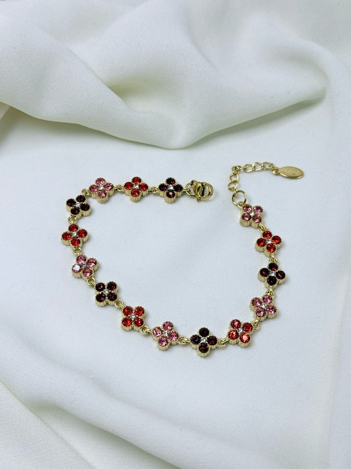 Bracciale flora red gold