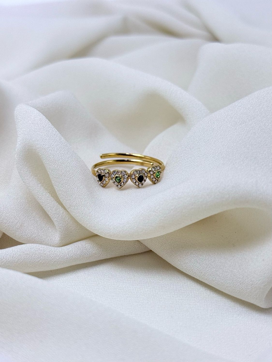 Anello love veretta verde