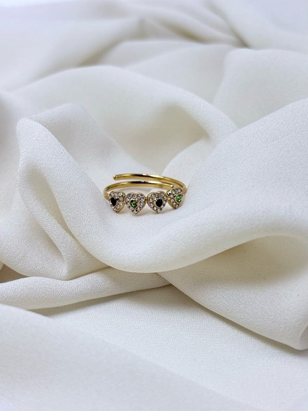 Anello love veretta verde