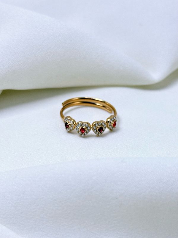 Anello love veretta Rosso