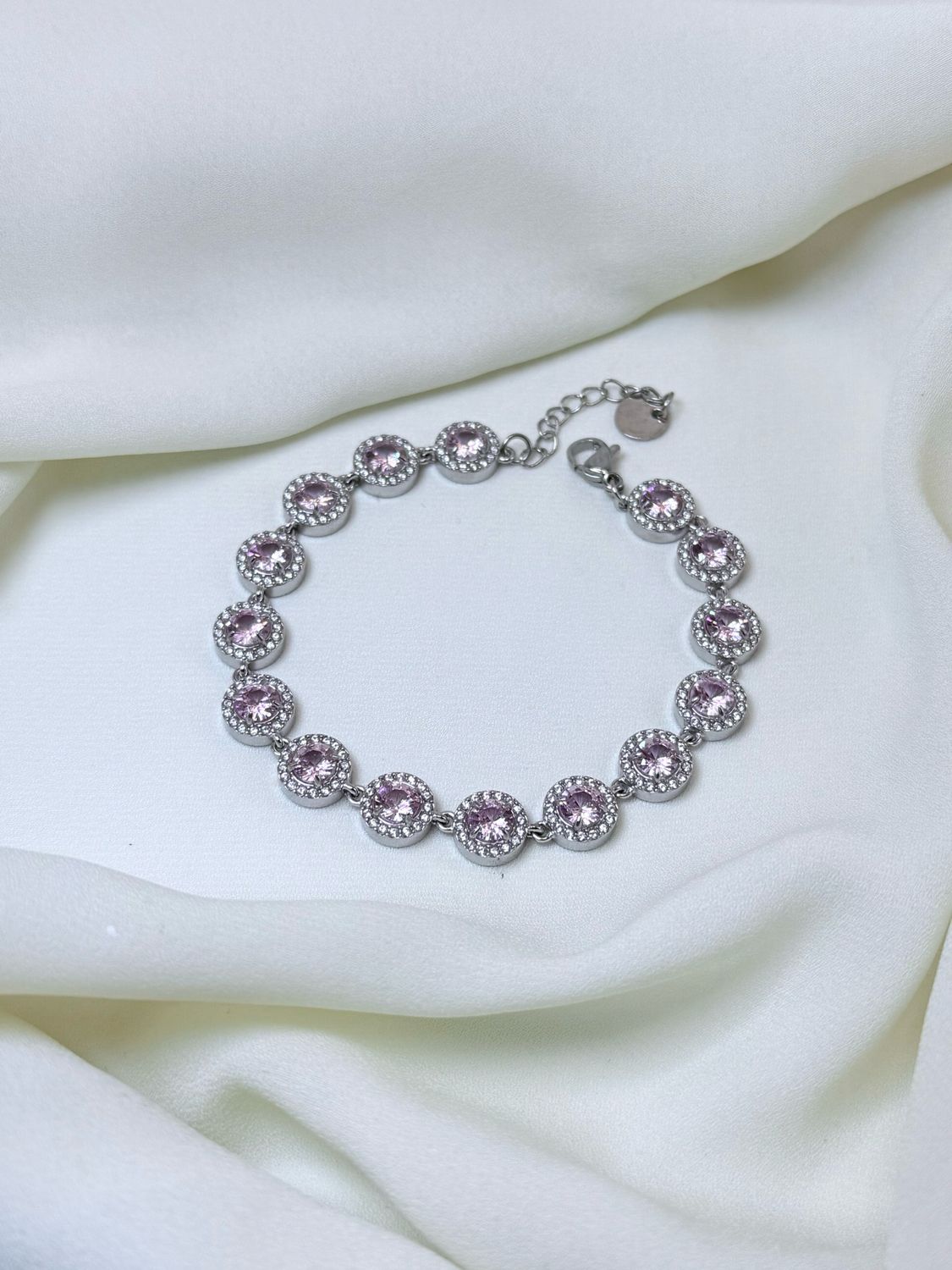 Bracciale Glam rosa silver