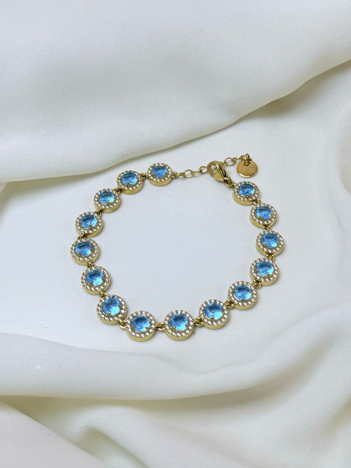 Bracciale Glam ice blu Gold