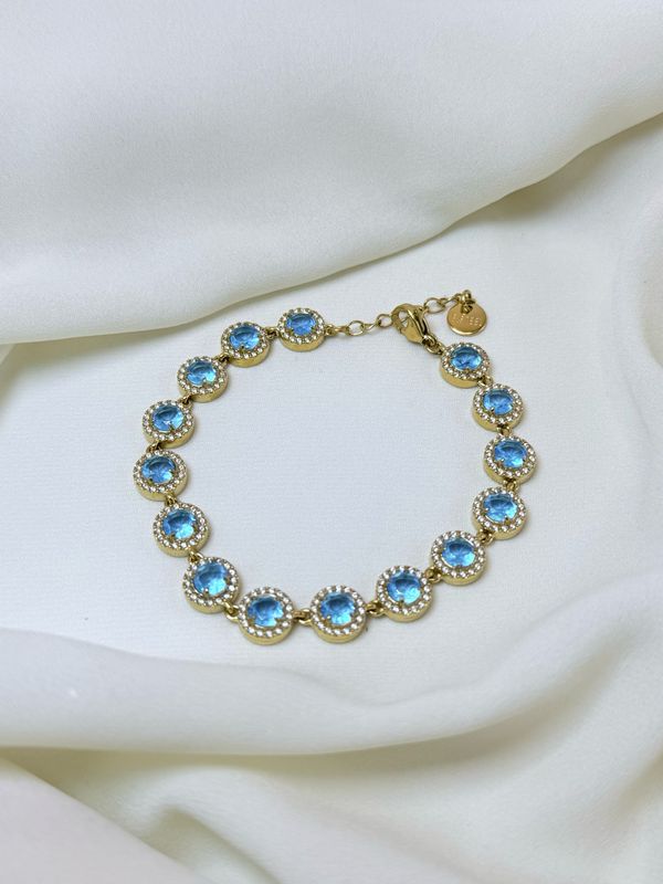 Bracciale Glam ice blu Gold