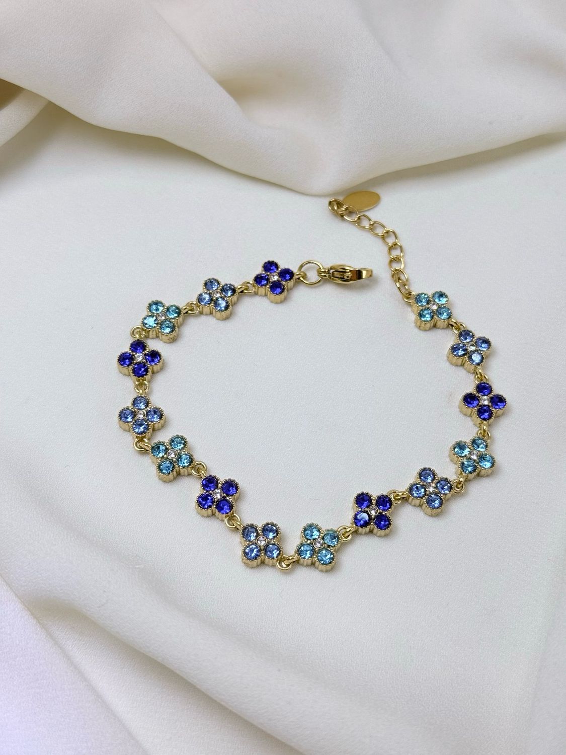 Bracciale flora ice blu Gold