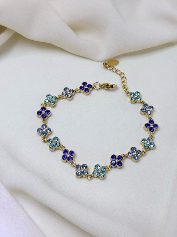 Bracciale flora ice blu Gold