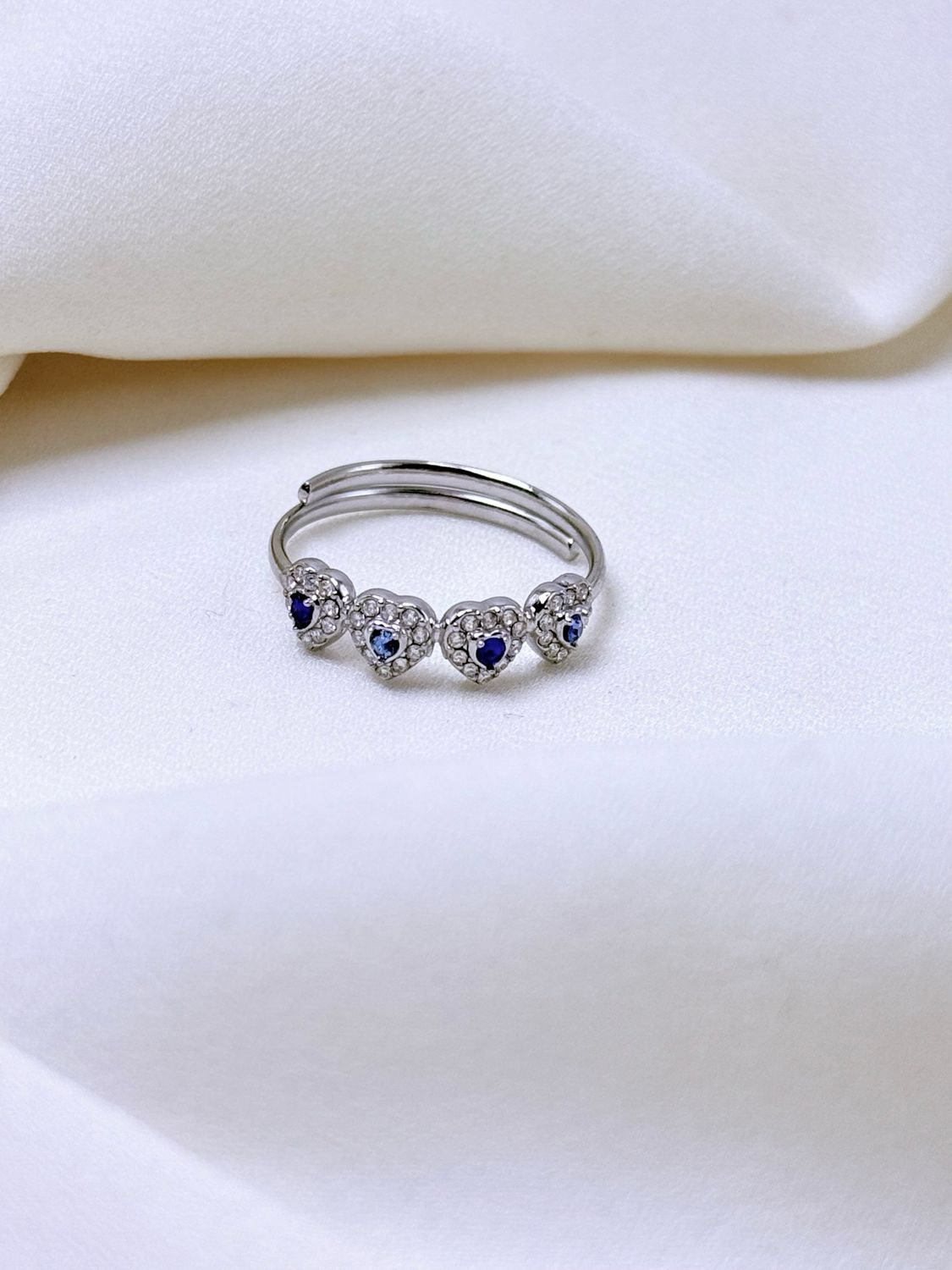 Anello love veretta blu silver