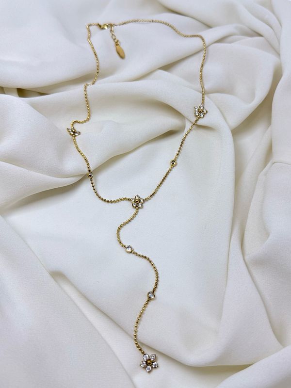 Collana Y flora Gold