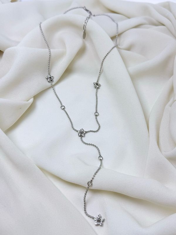 Collana Y flora silver