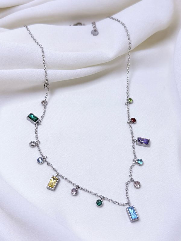 Girocollo charms multicolor silver