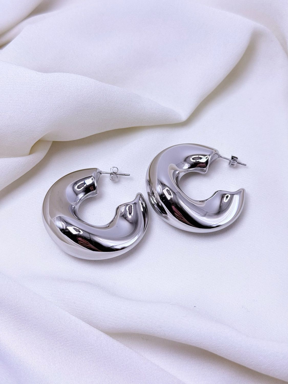 Orecchini Waves silver