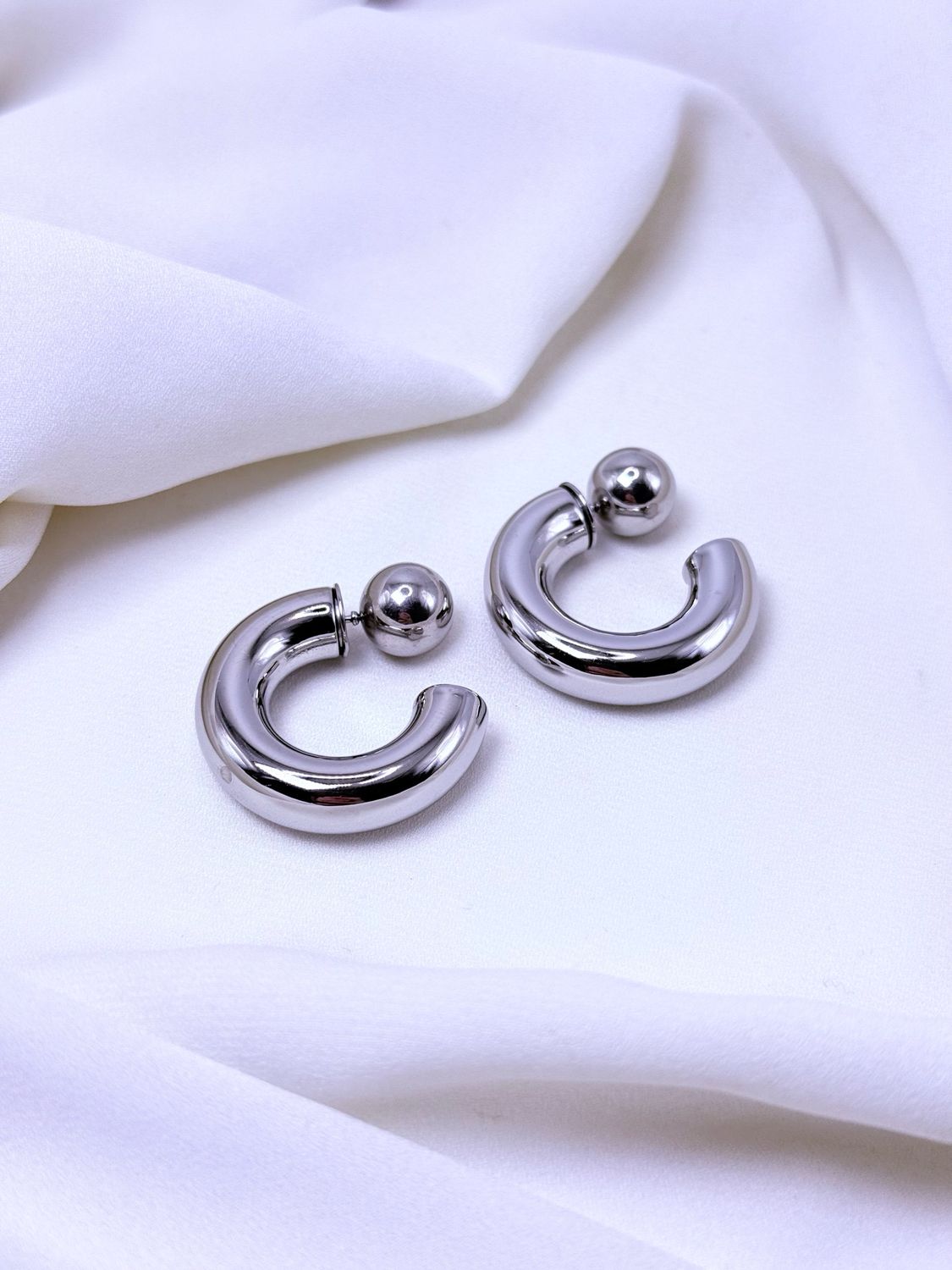 Orecchini Hoop piercing silver