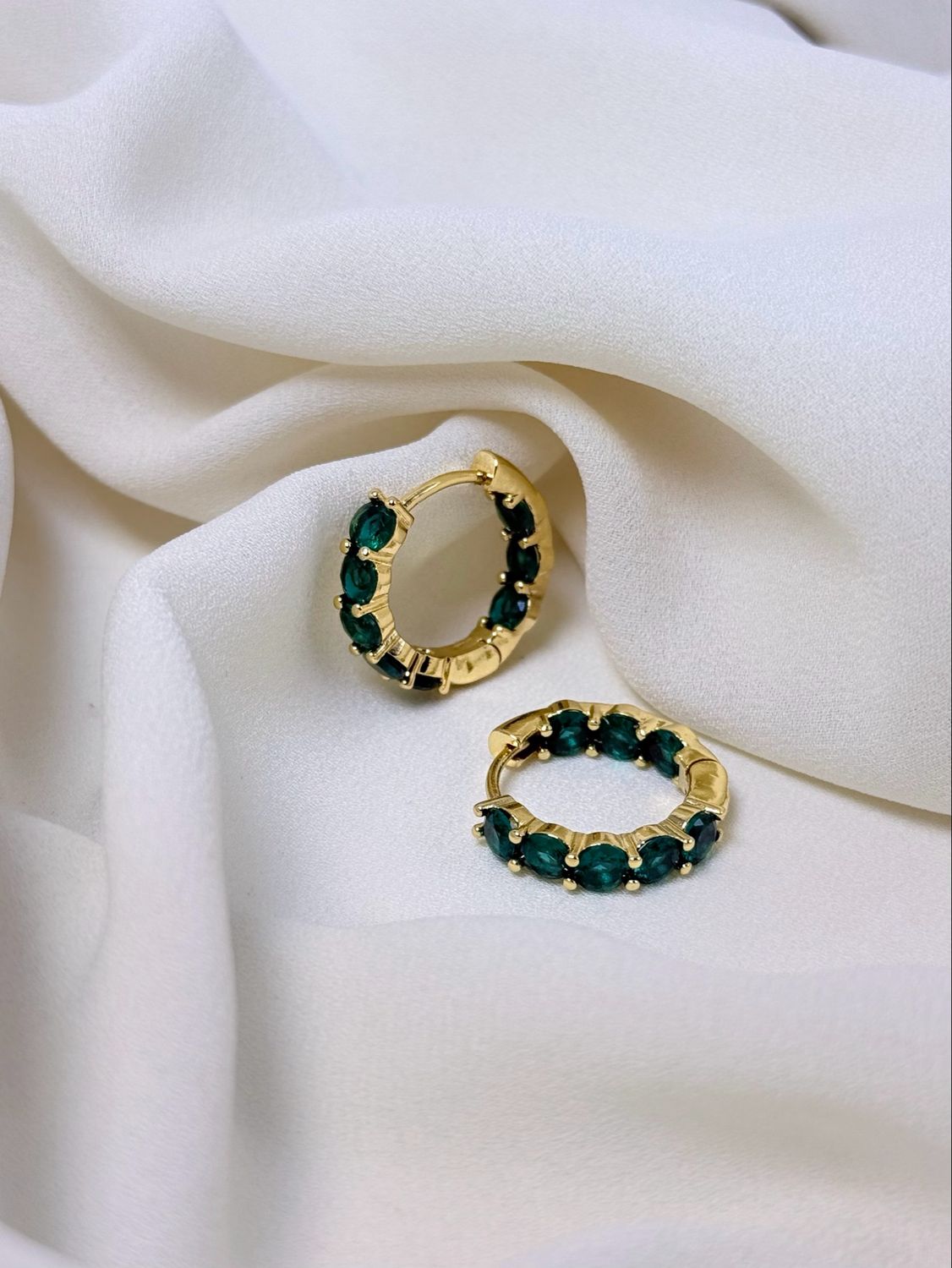 Hoop bubble verde Gold