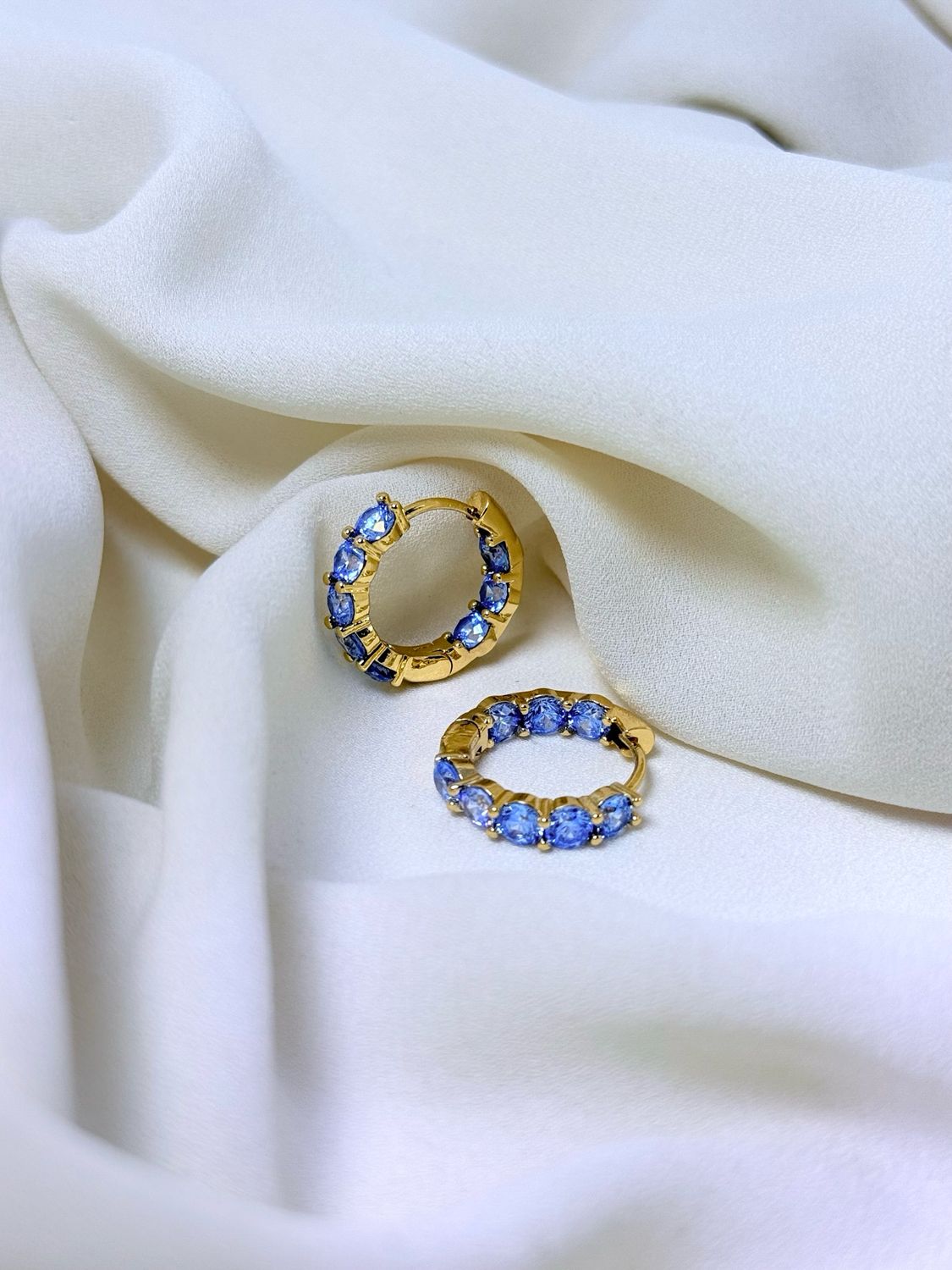 Hoop bubble ice blu Gold