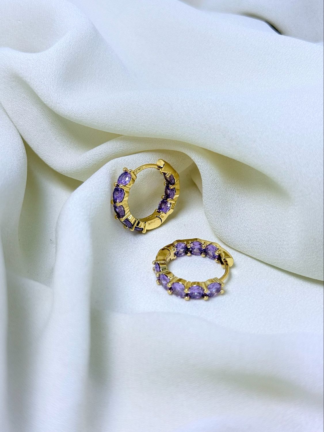 Hoop bubble lilla gold