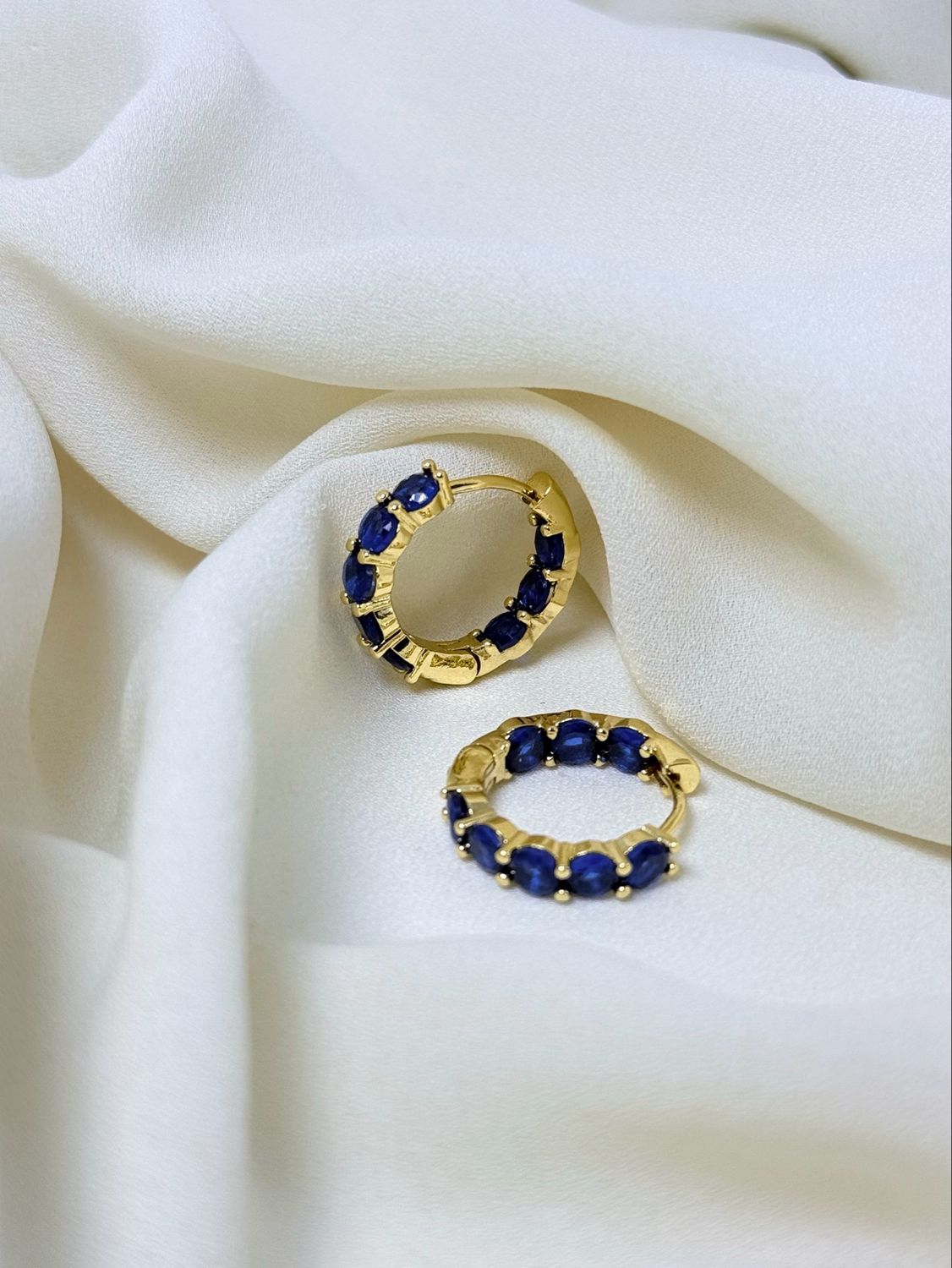 Hoop bubble blu Gold